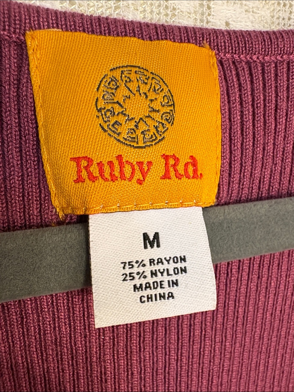 Ruby Rd. Plum Embellished Rib-Knit Tank - Picture 2 of 10